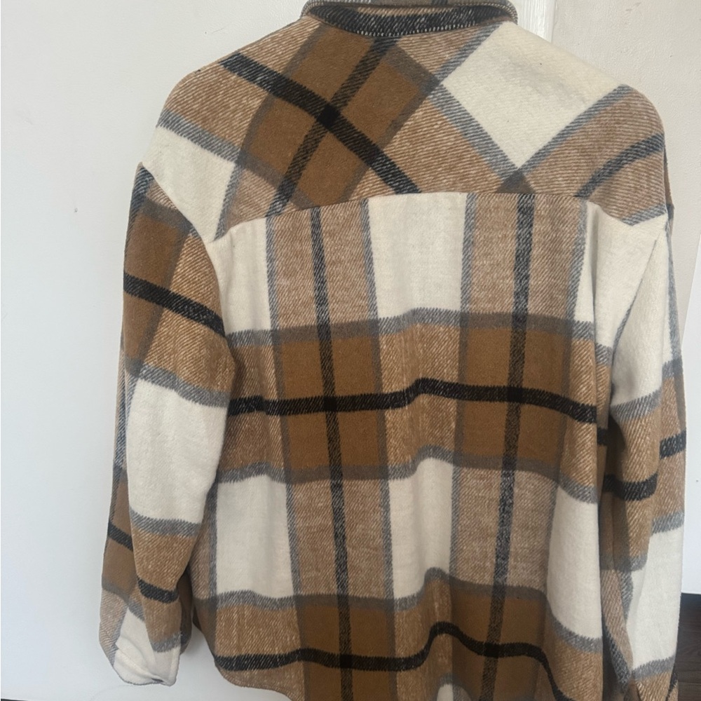 Plaid Button-Up Jacket - Picture 3 of 3